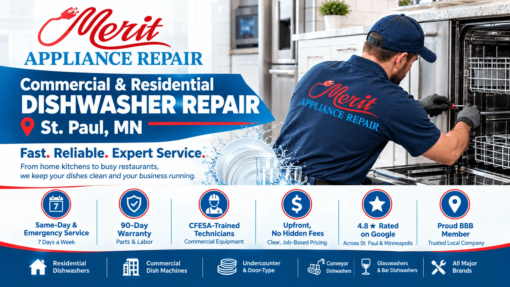 Commercial Dishwasher Repair St Paul, MN