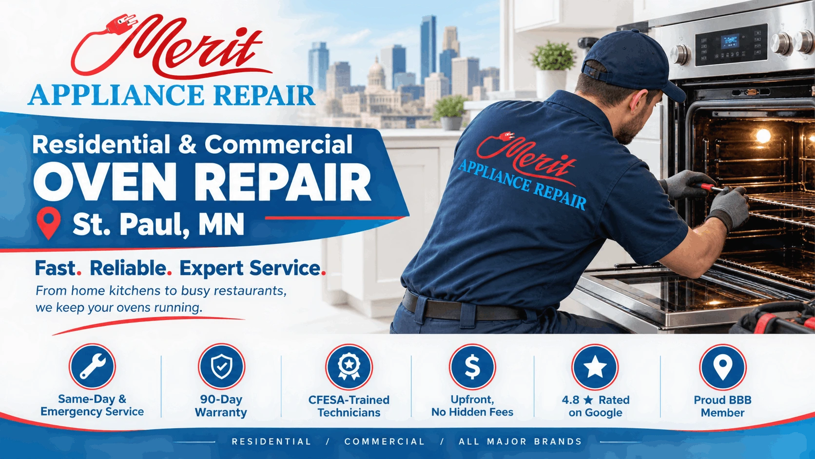 Residential Commercial Oven Repair Service St Paul